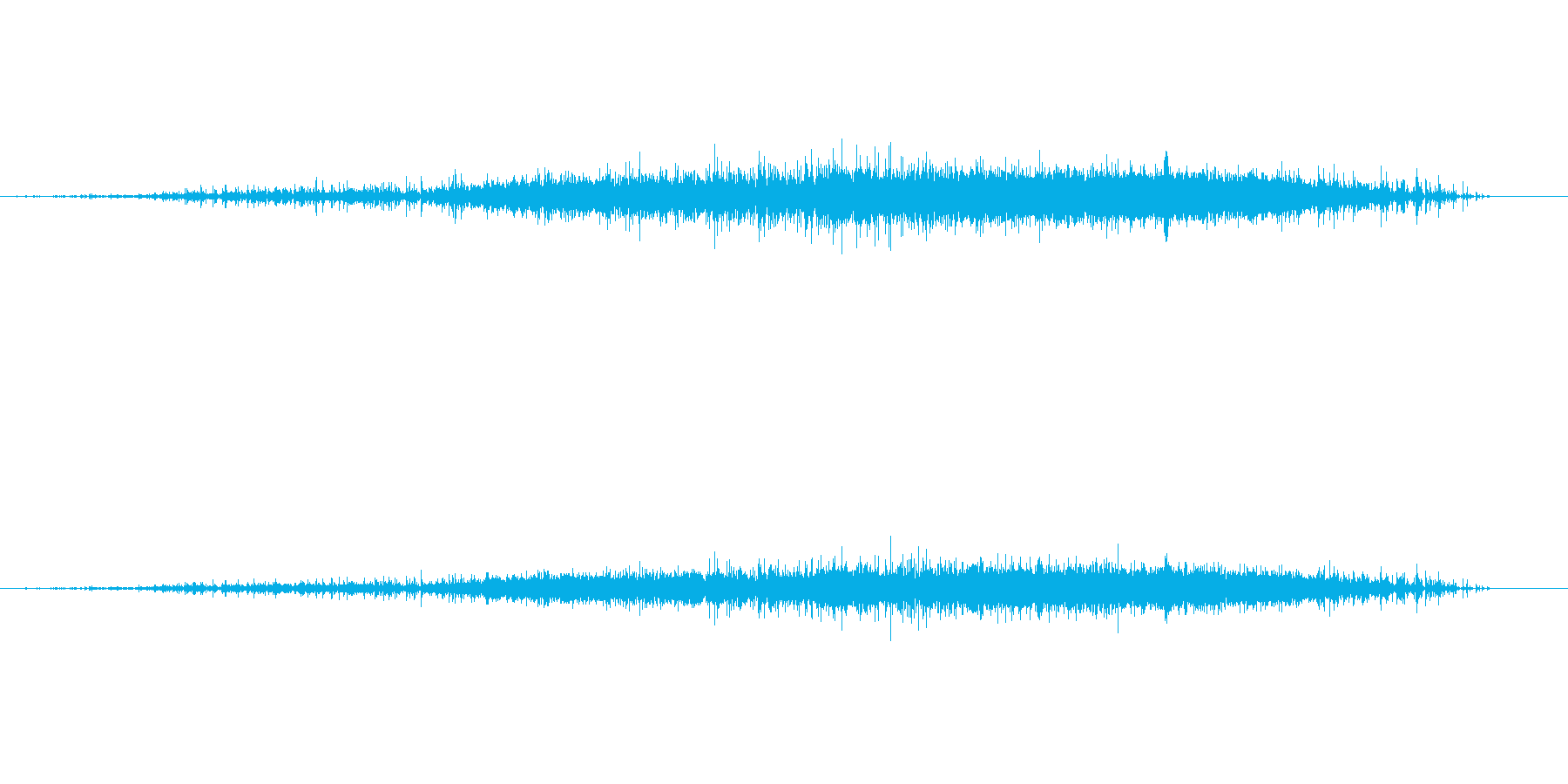 レインスティック。雨の音の出る楽器。の再生済みの波形