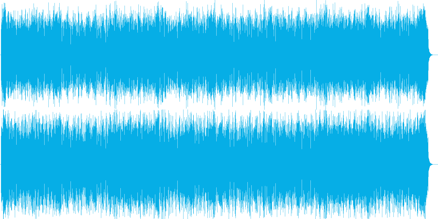疾走感と躍動感のあるシンセのパワーある曲の再生済みの波形