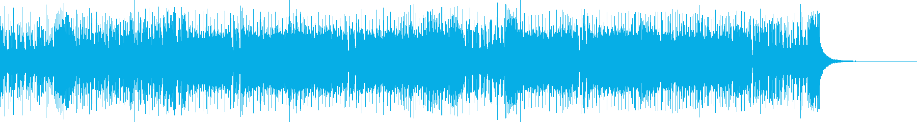 ノリのいいロック調の曲の再生済みの波形