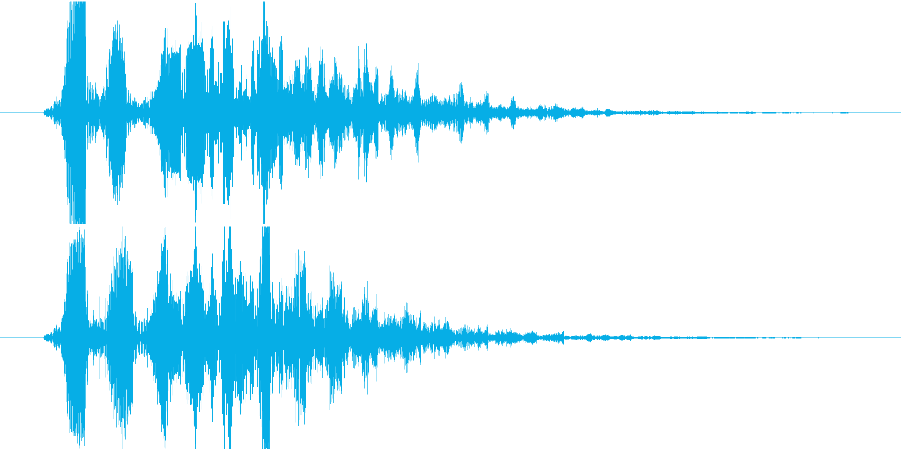デフォルメされた水の音or泡の再生済みの波形