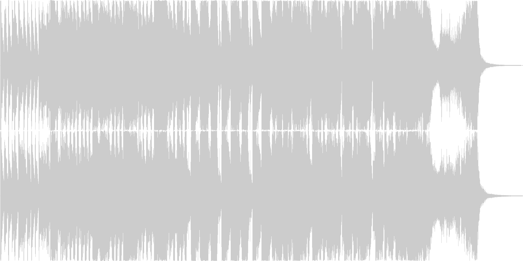情報番組のおしゃれなオープニング曲の未再生の波形