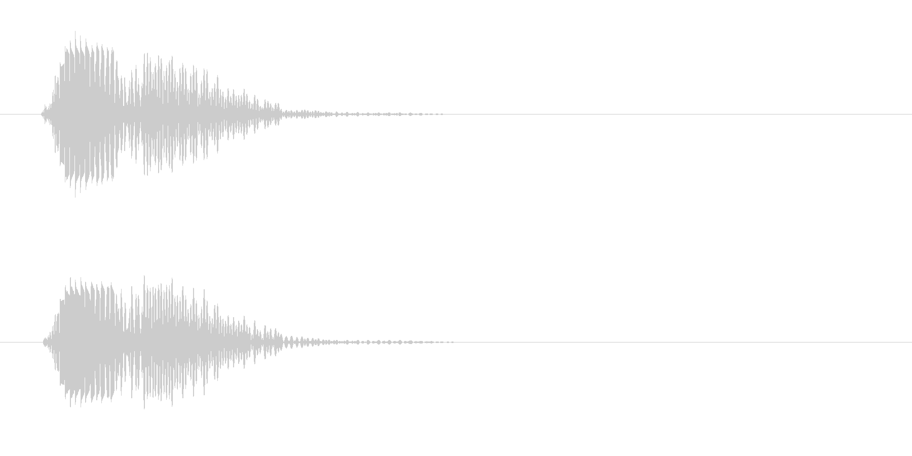 ポヨン(短いはじける音)の未再生の波形