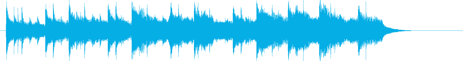 スローテンポで不思議な落ち着きの短い曲の再生済みの波形