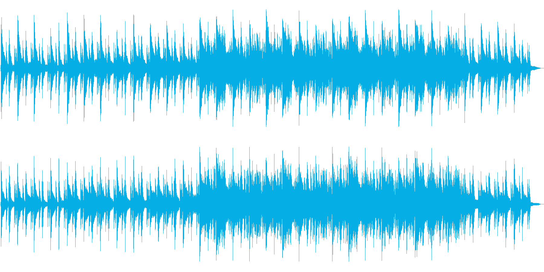 ピアノの音色が美しいポップスの再生済みの波形