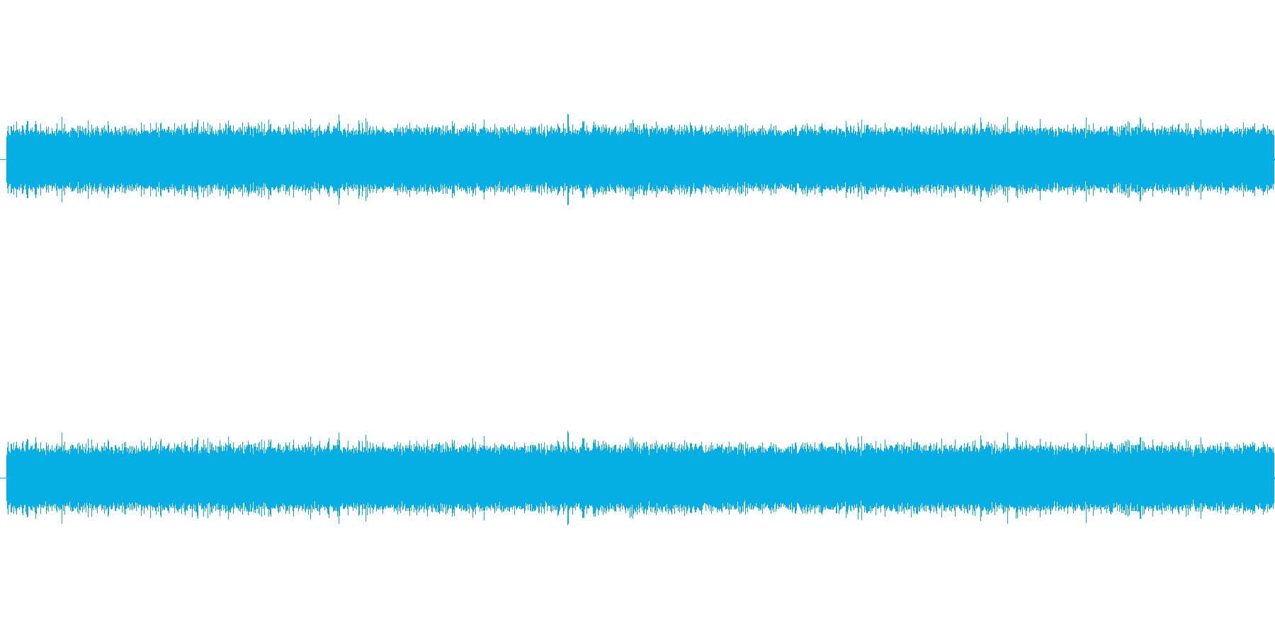 ザー、というノイズ音です。ラジオからサ…の再生済みの波形