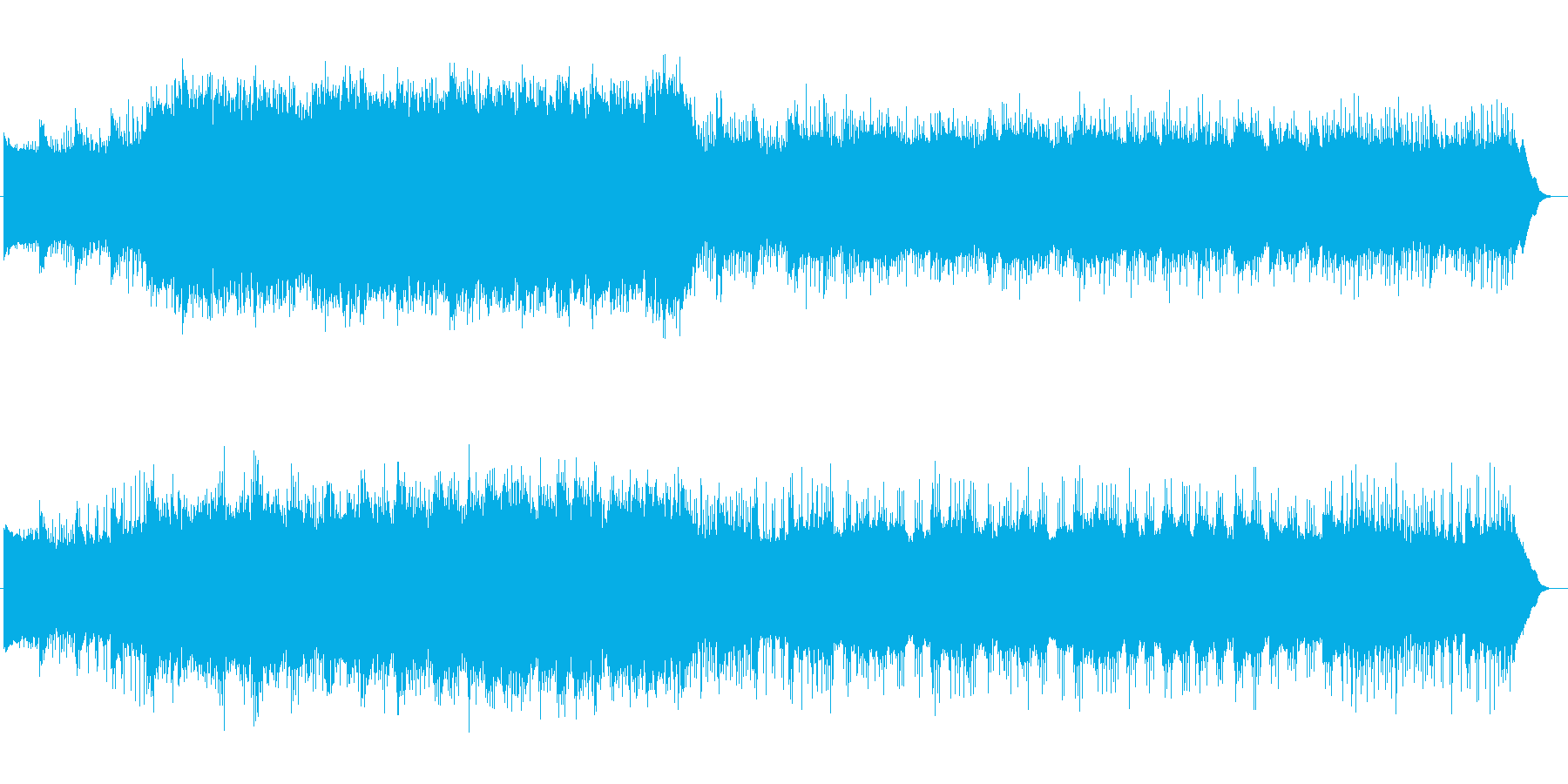 幻想的でゆるやかなテクノ音楽の再生済みの波形