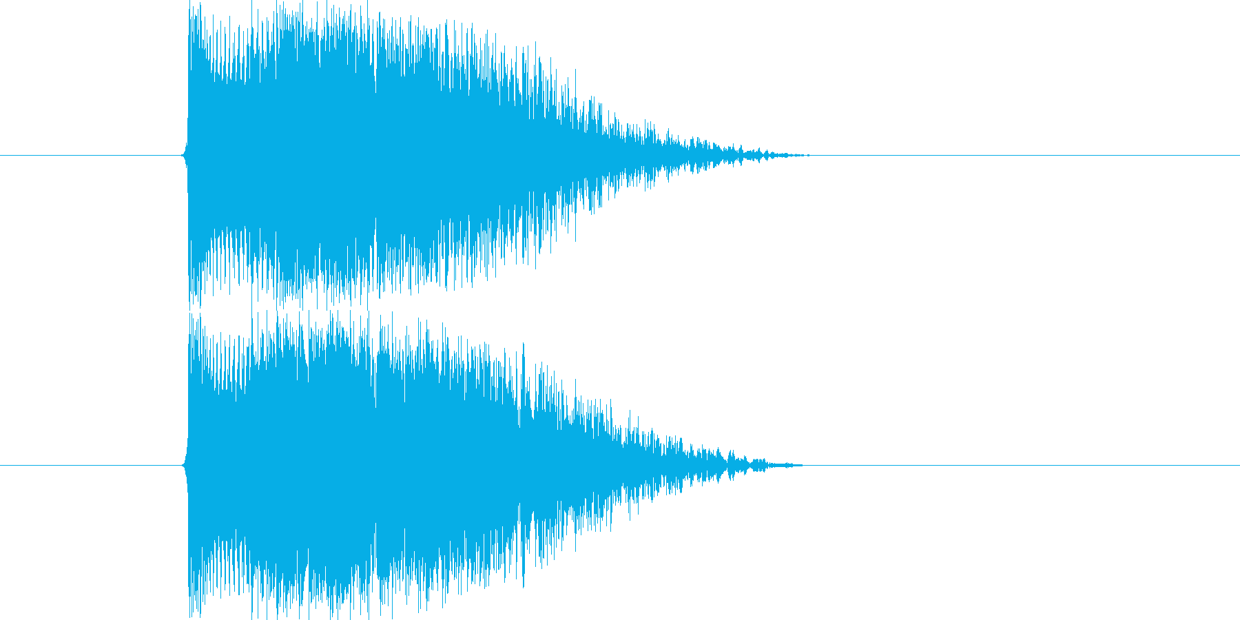 攻撃音の再生済みの波形