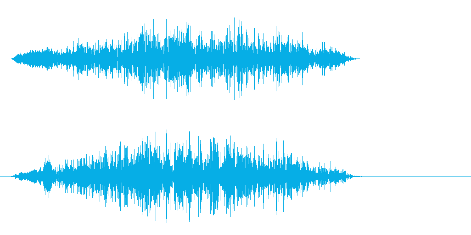 シュ〜イ(勢いよく削る音)の再生済みの波形