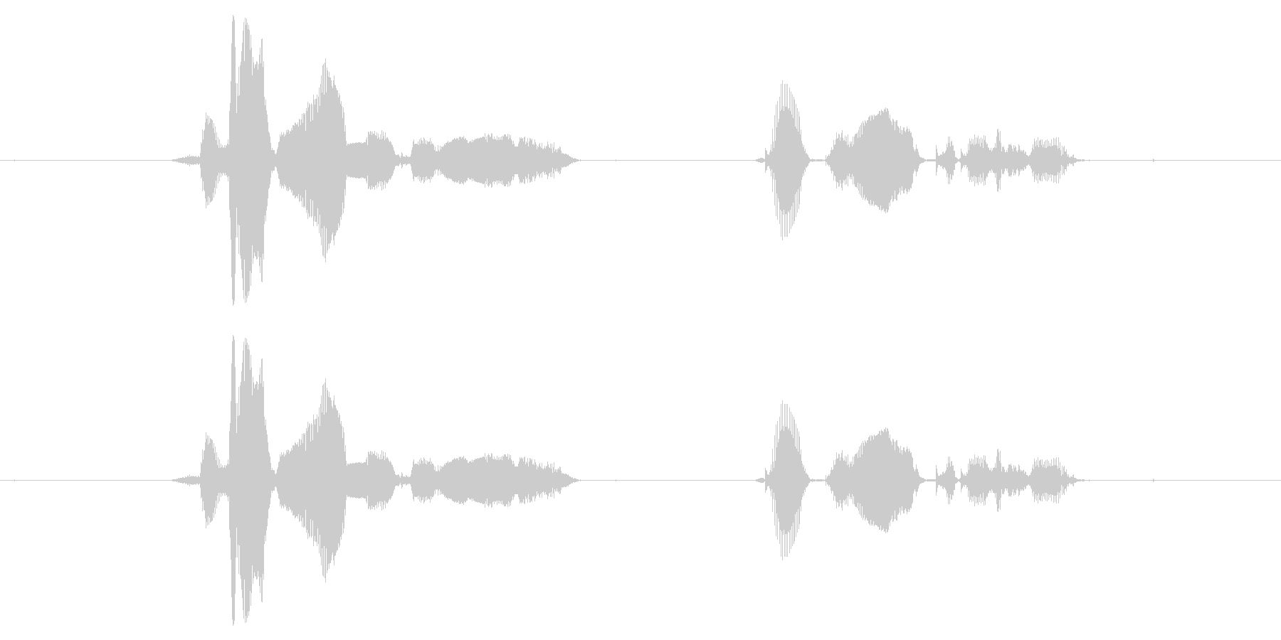 「左へ曲がります。ご注意ください」(ナ…の未再生の波形