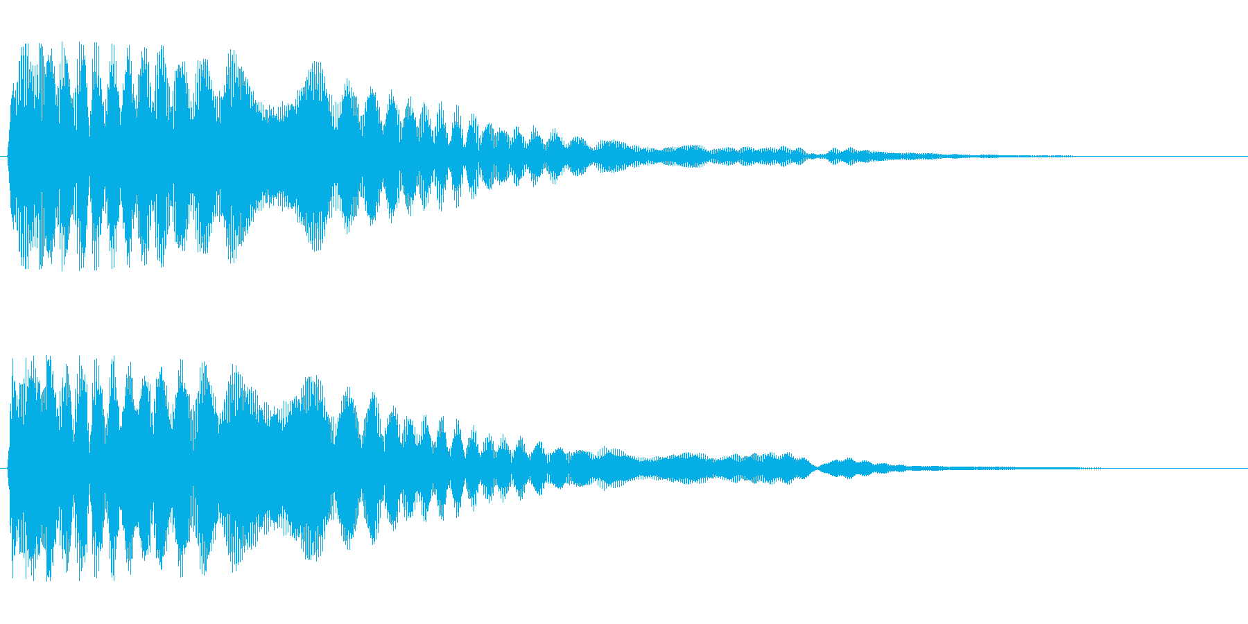 キーン(強く光る音)の再生済みの波形
