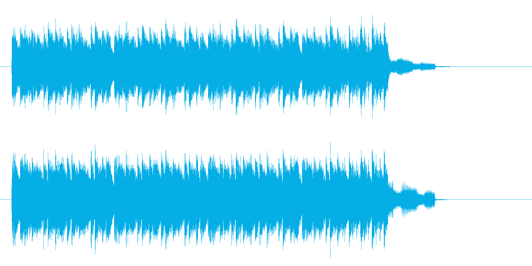 のりのいい弾みのあるギターの曲の再生済みの波形