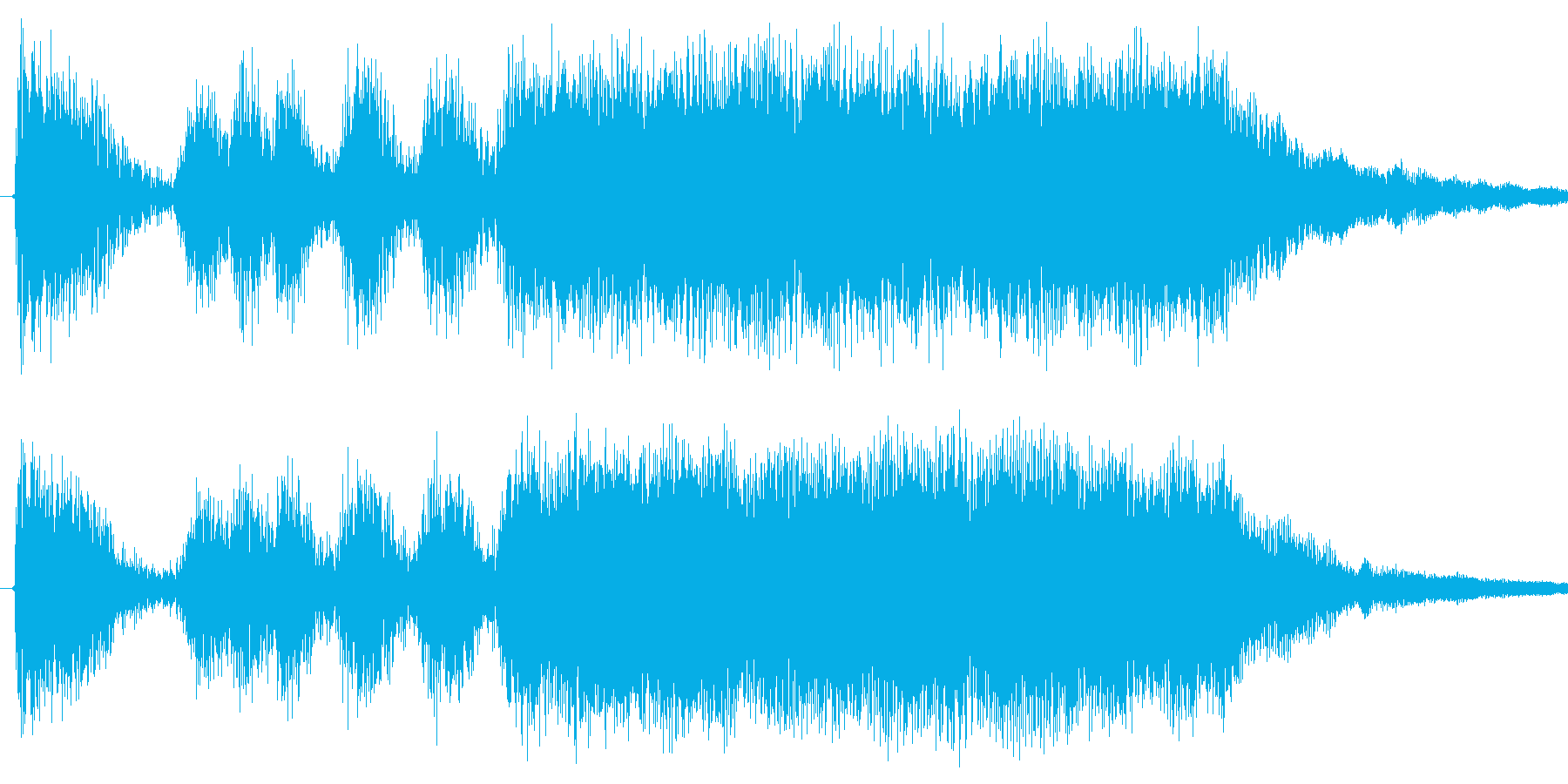 ゲームでステージクリアに使う曲の再生済みの波形