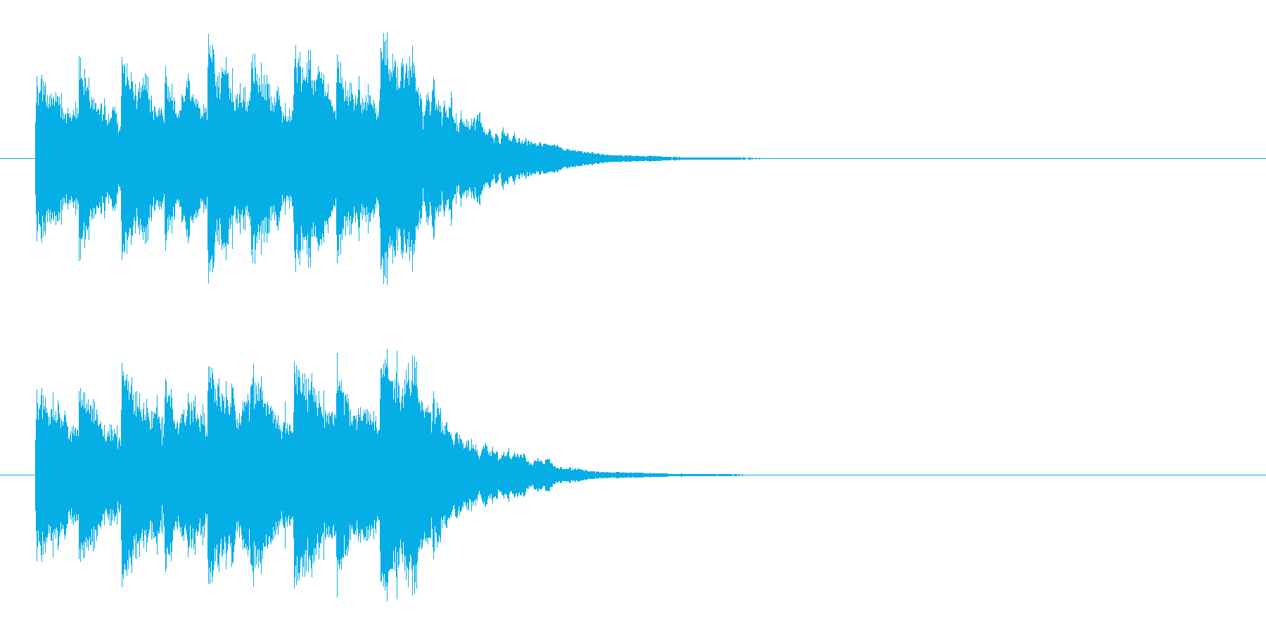 ジングル(ベルの音)の再生済みの波形