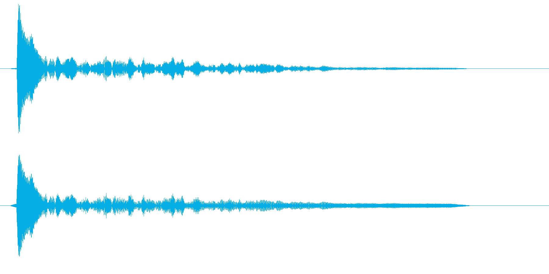 コン(固い木材の音色)の再生済みの波形