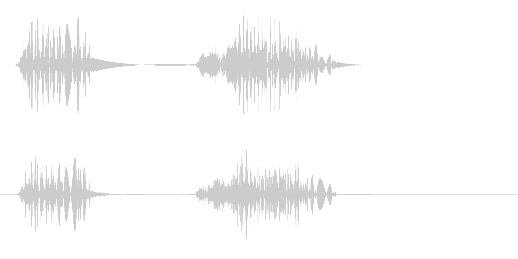 ベチョ、という何かがくっつくような音の未再生の波形