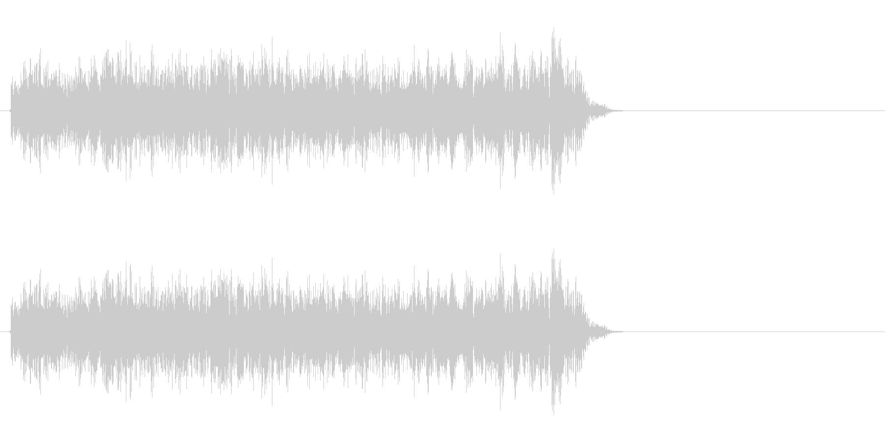 特撮などで使うビーム光線のような音ですの未再生の波形