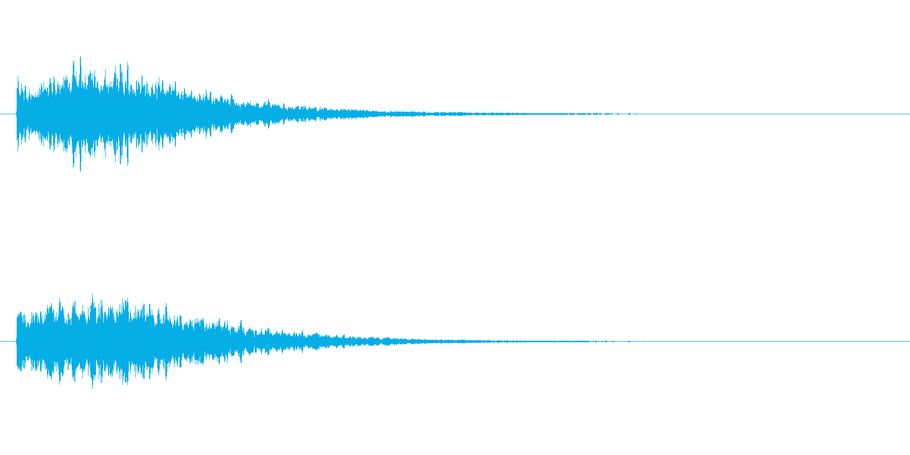 光る効果音の再生済みの波形