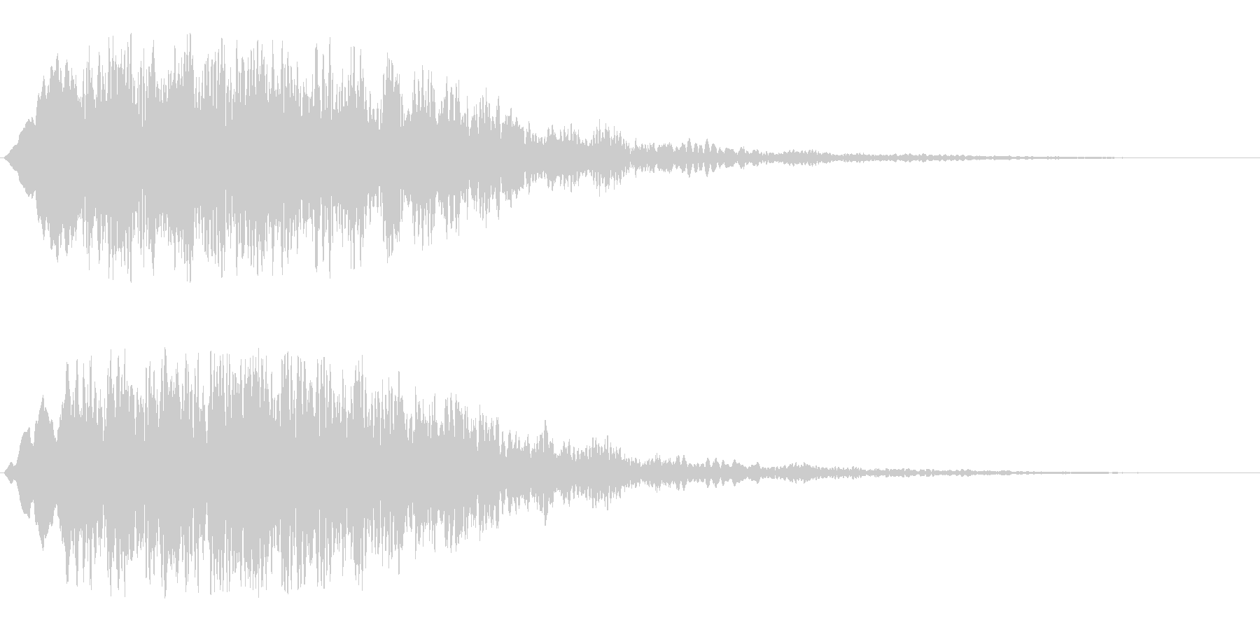 恐怖心を煽る音(怪奇現象シーンの効果音)の未再生の波形