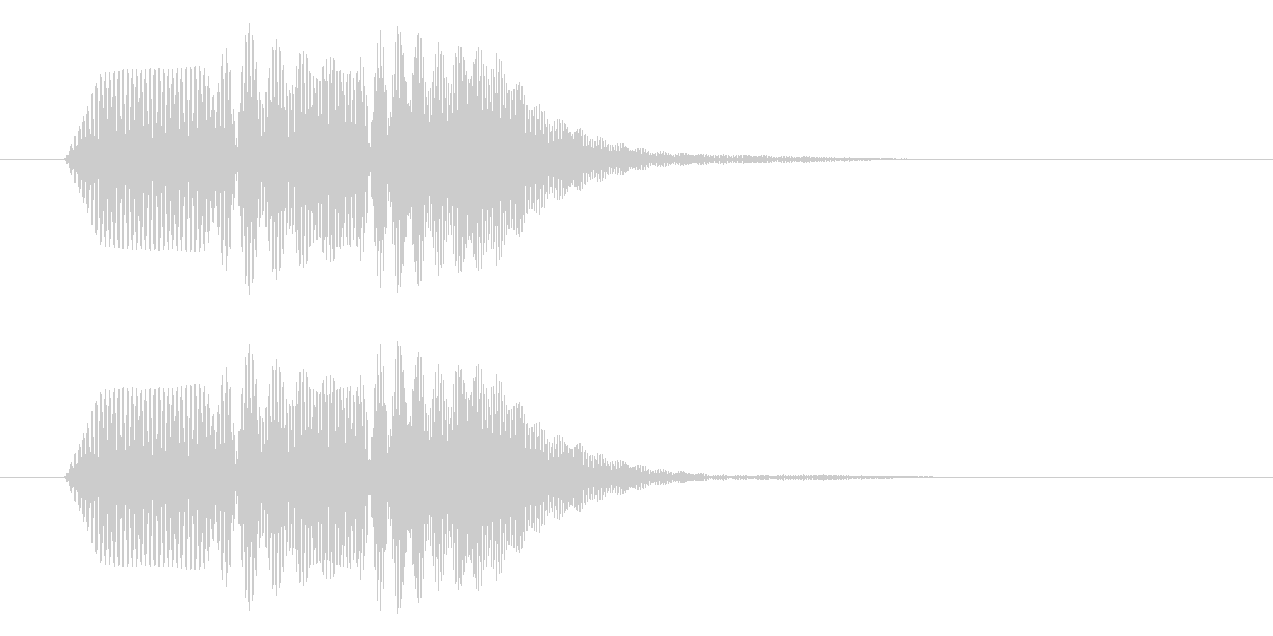 短いボタン音です。の未再生の波形