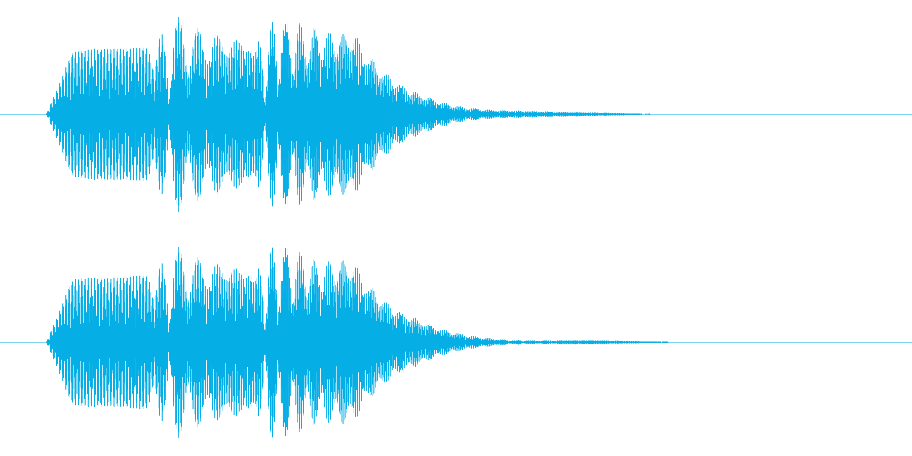 短いボタン音です。の再生済みの波形