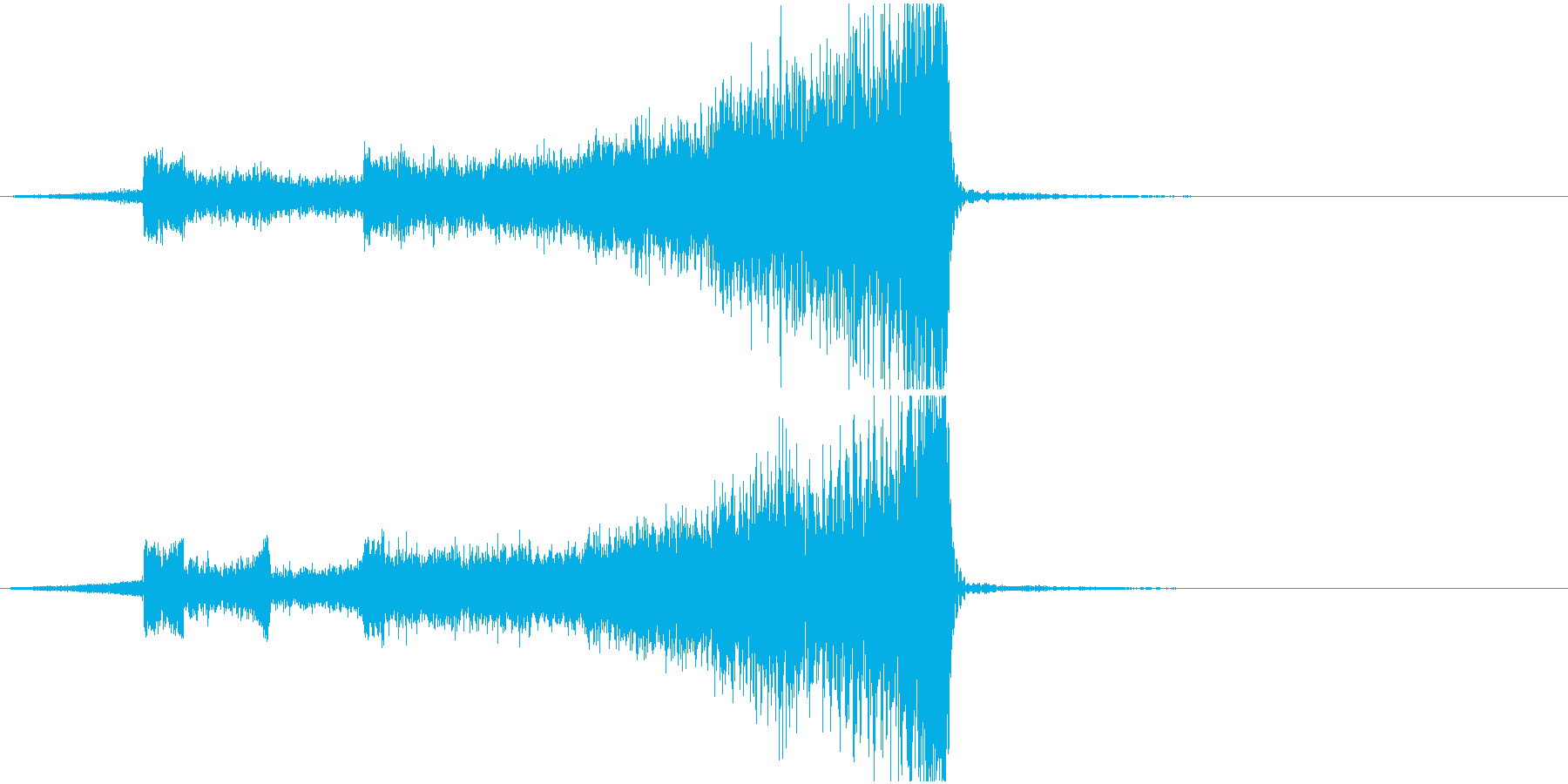 ホラー系恐ろしいものの急接近効果音の再生済みの波形