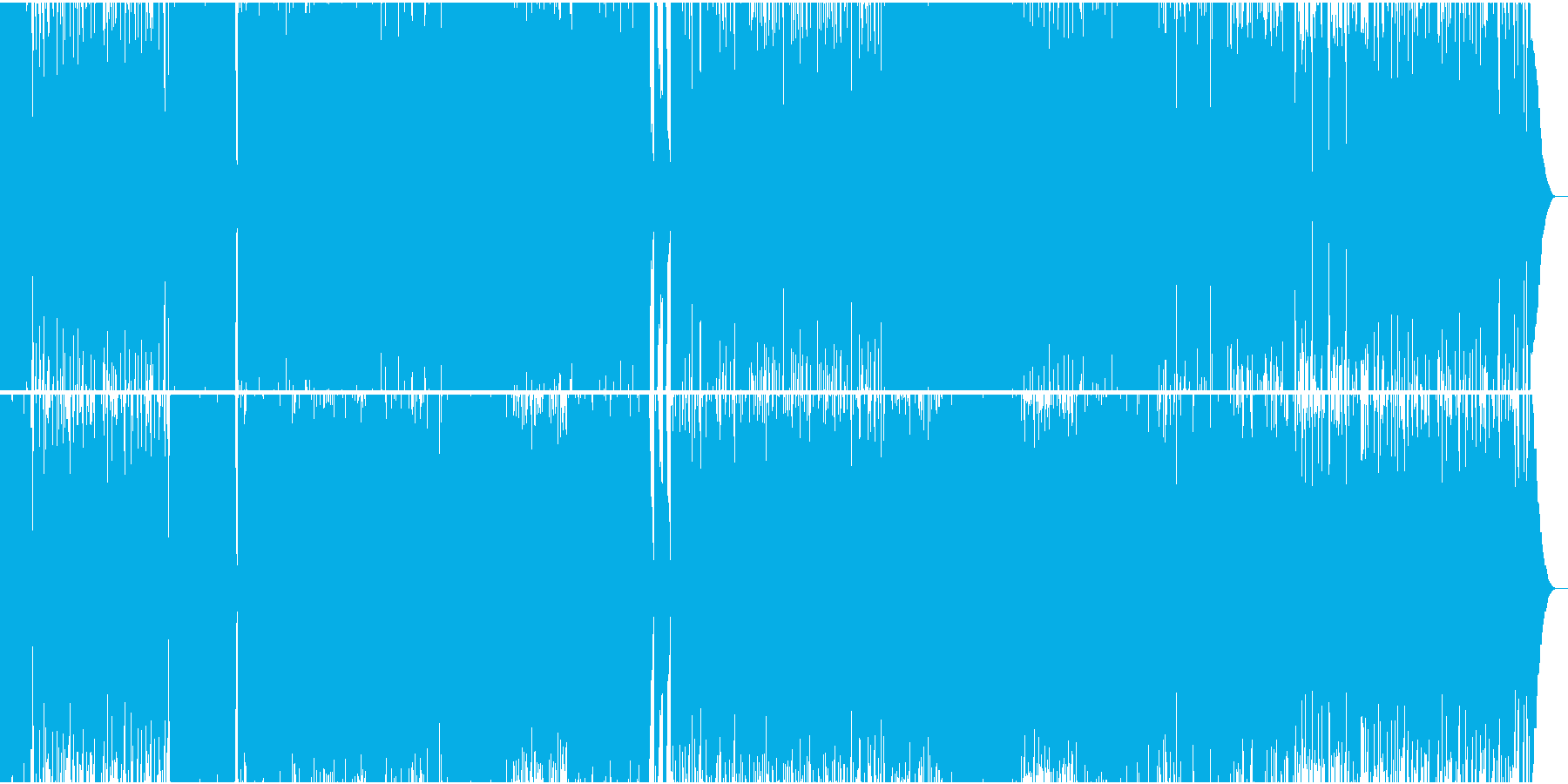 とても激しいスラッシュメタルの再生済みの波形