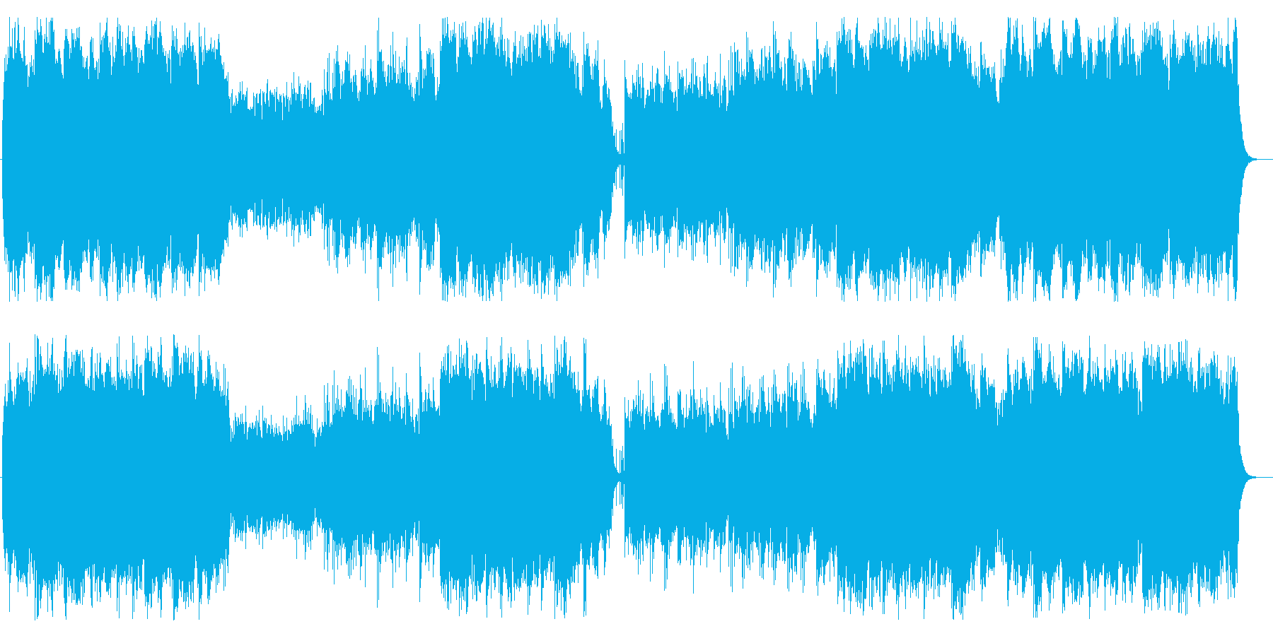 トランペットが始まりを知らせる荘厳な曲の再生済みの波形