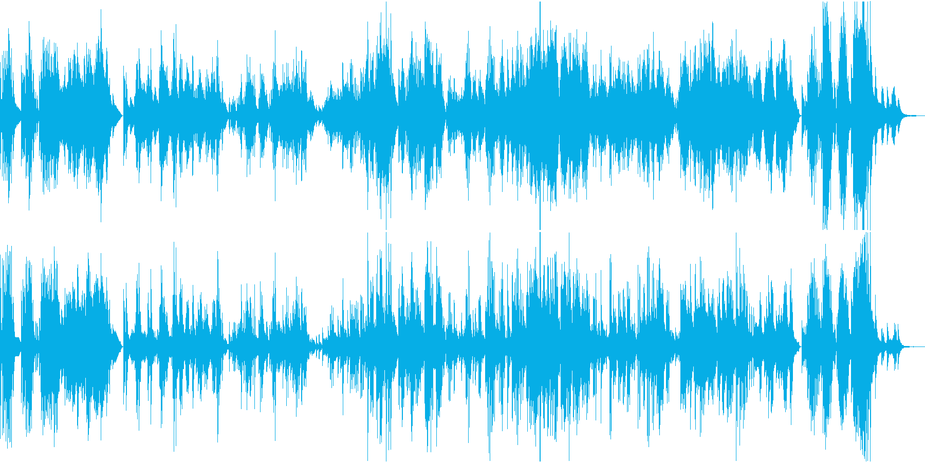 舞・着物・浴衣を彷彿させる和のピアノ曲の再生済みの波形