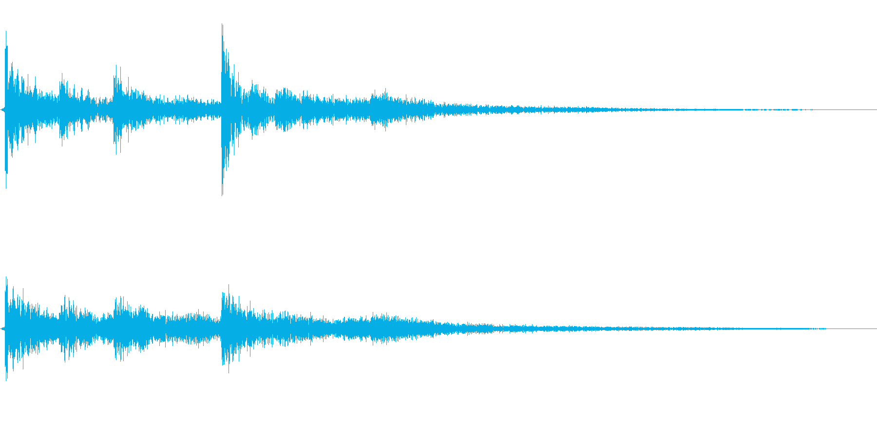 和風クリック音源ワンポイント効果音の再生済みの波形