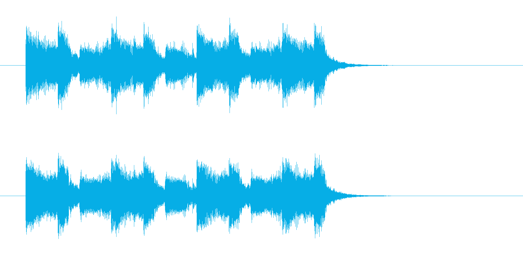 誰もがリズムに乗って踊りだすギター曲の再生済みの波形