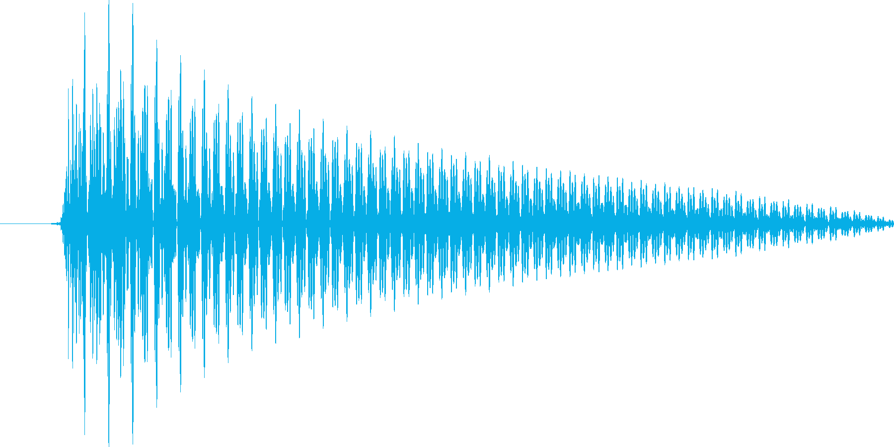 システム音(ワンコード)の再生済みの波形