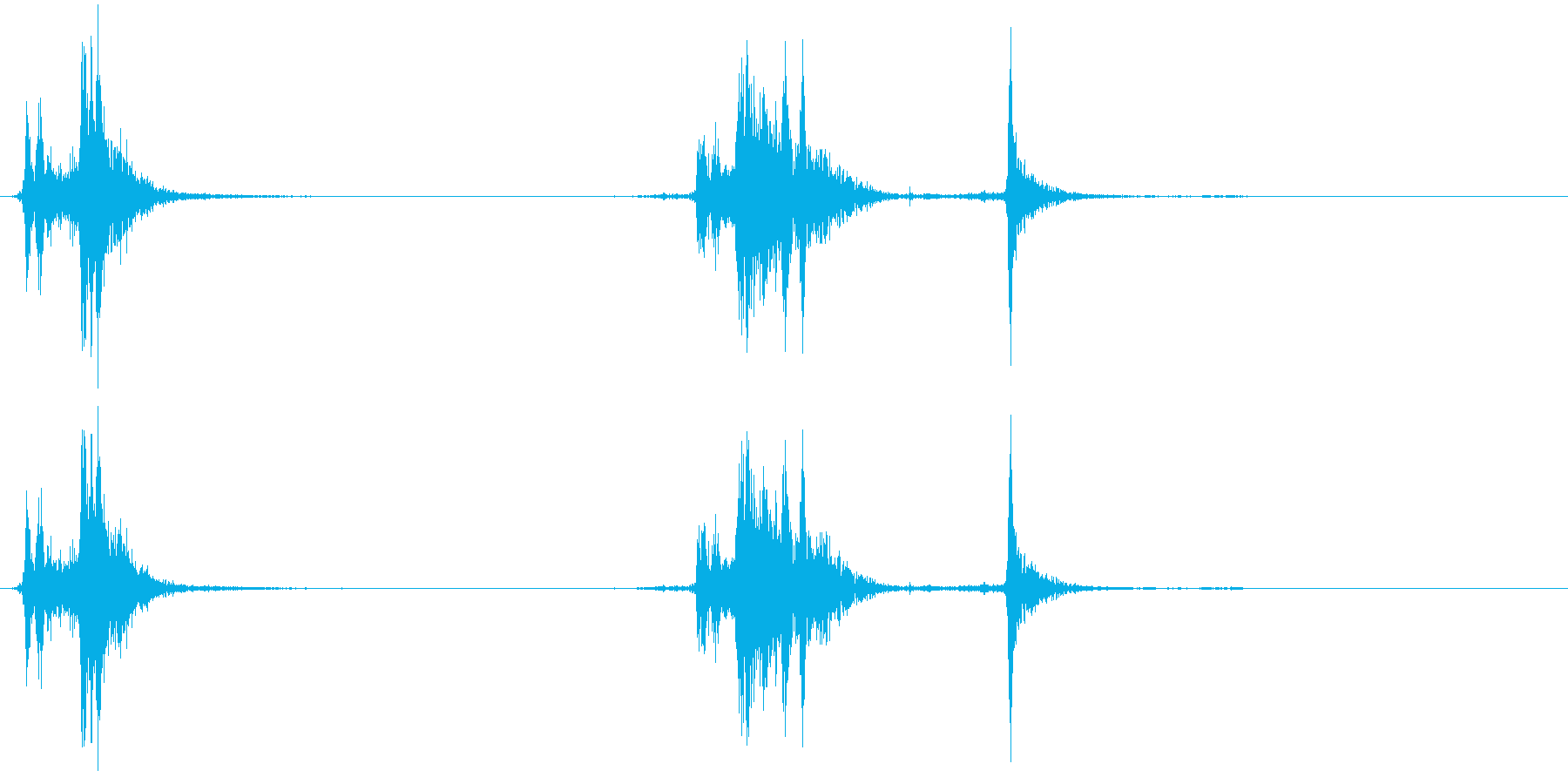 ライフルやショットガンのリロード音の再生済みの波形