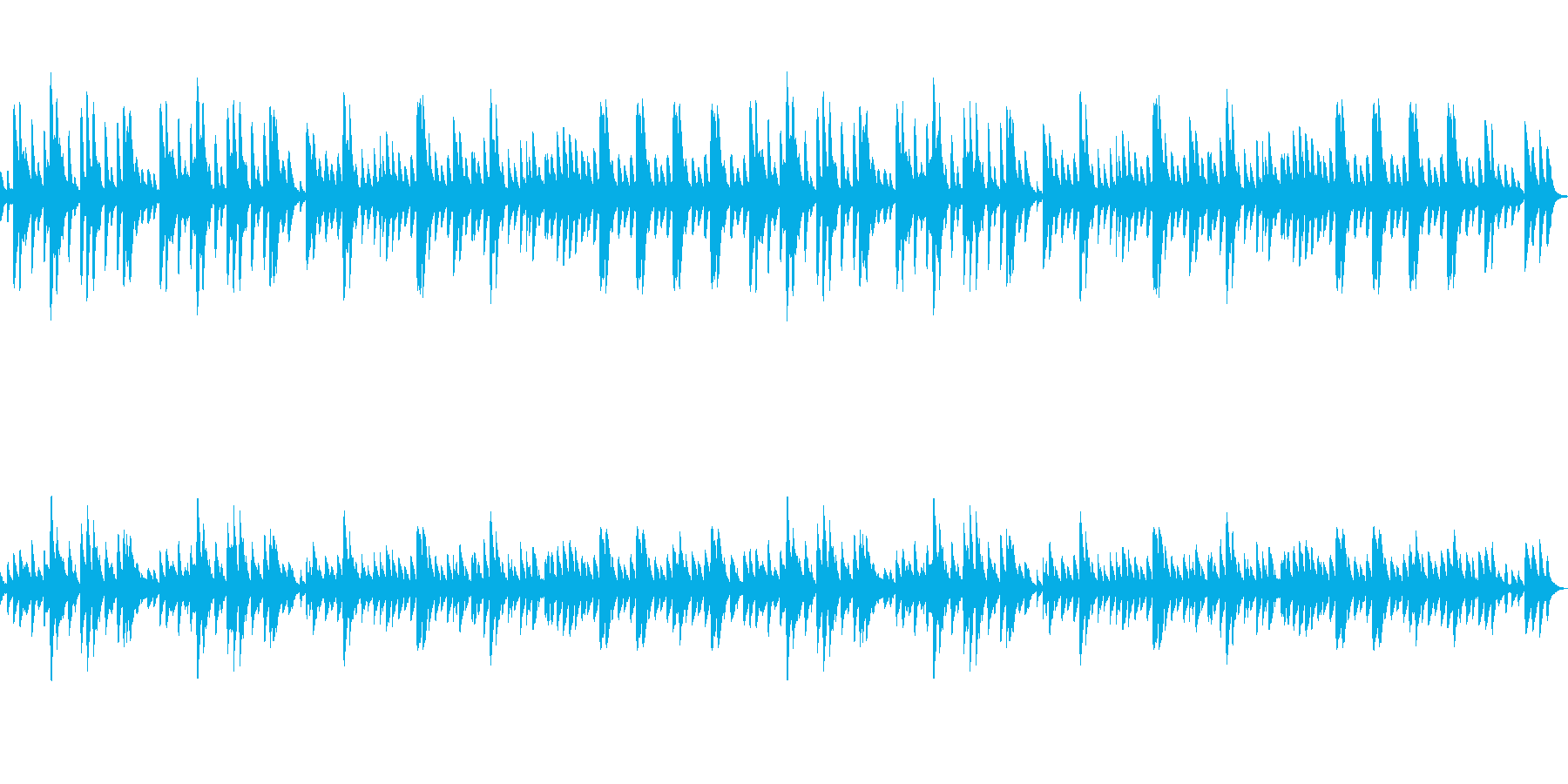 回想・追憶・思い出のようなオルゴール曲の再生済みの波形