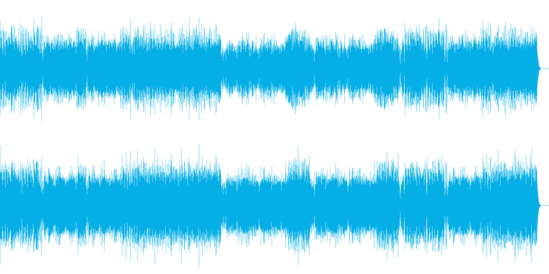 行進曲「双頭の鷲の旗の下に」の再生済みの波形