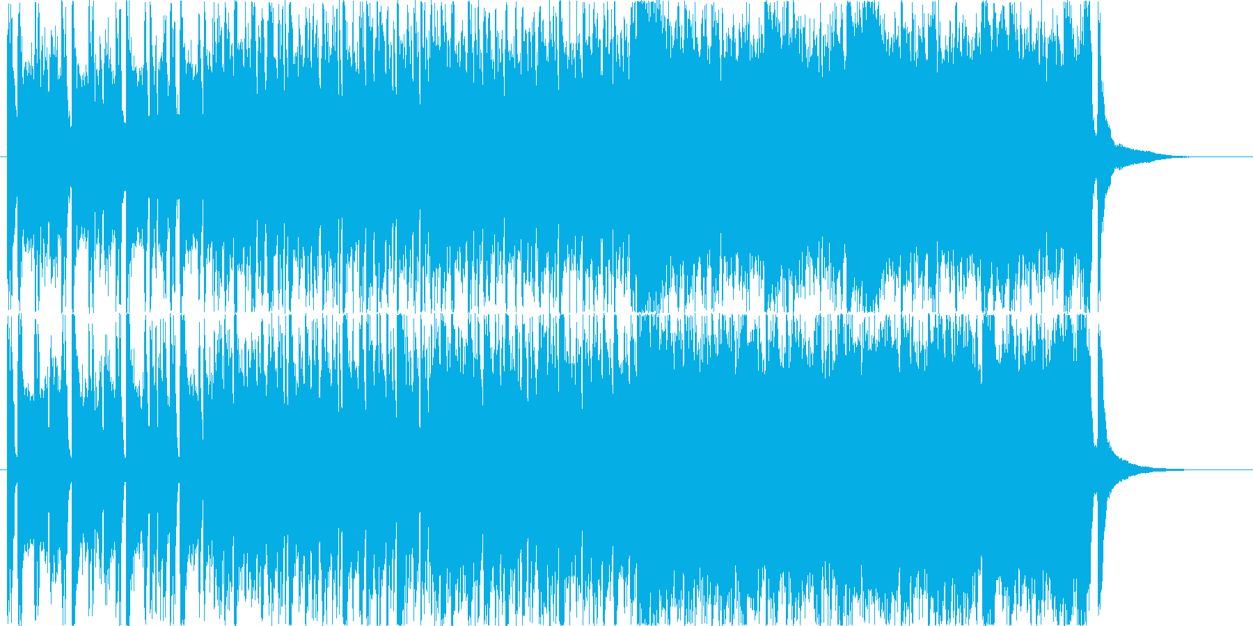 近未来的でポップな曲の再生済みの波形