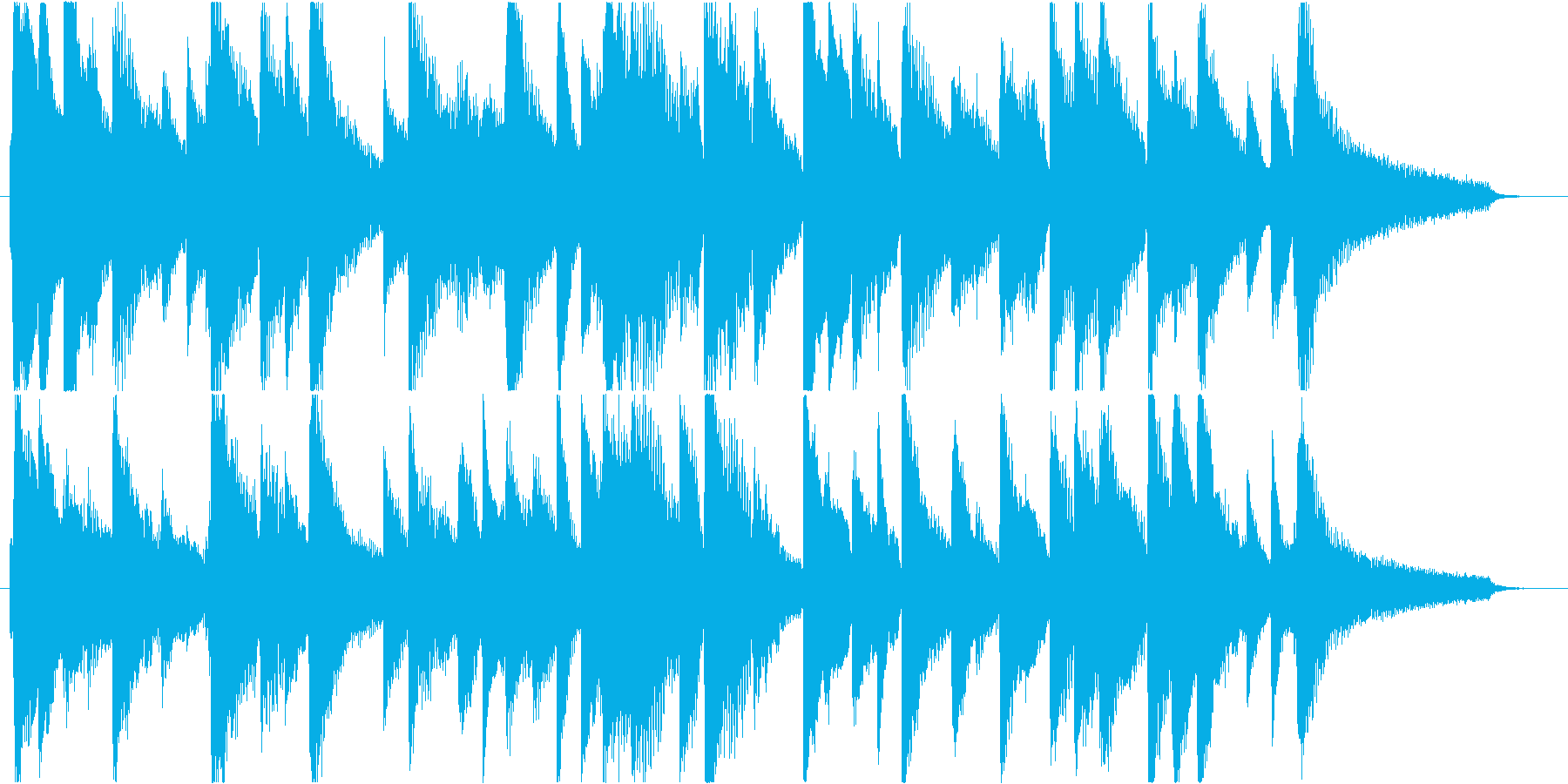 ピアノの安らげる楽曲。CM用30秒尺ですの再生済みの波形