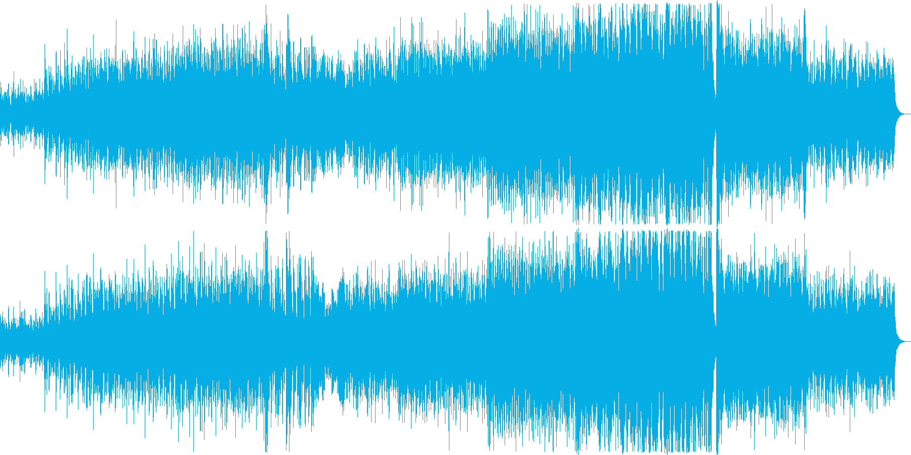 勇ましい、逞しい雰囲気のオーケストラ曲の再生済みの波形