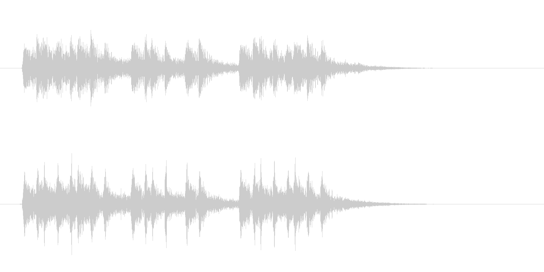 激しくキラキラとしたテクノ音楽の未再生の波形