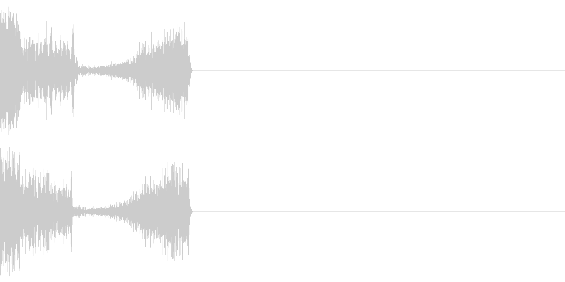 アタック系の音+空間の未再生の波形