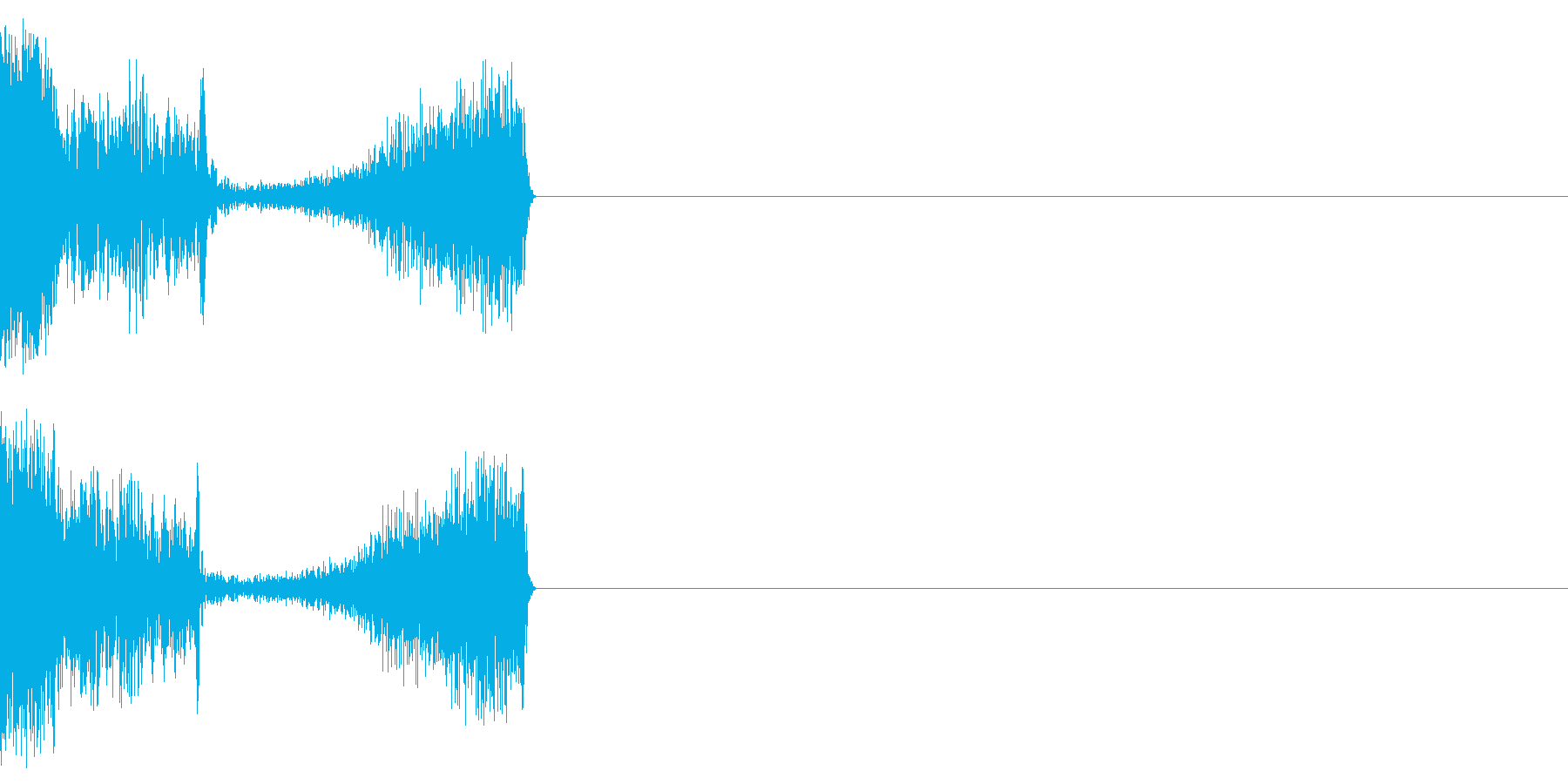 アタック系の音+空間の再生済みの波形
