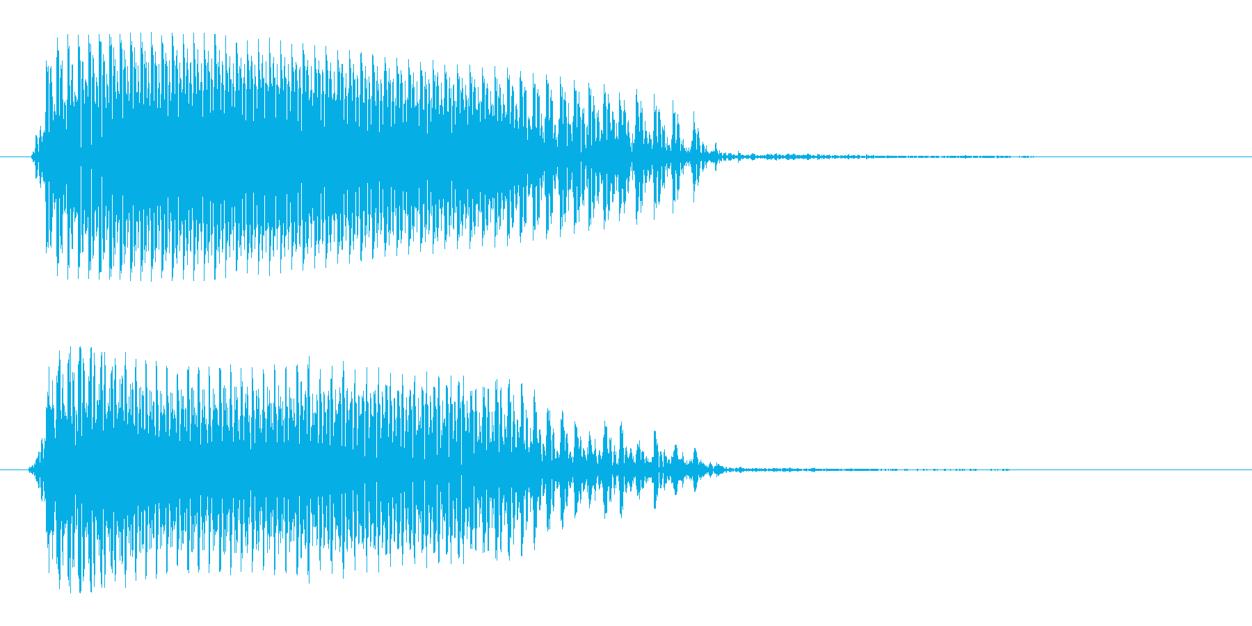 カラスの鳴き声の効果音の再生済みの波形