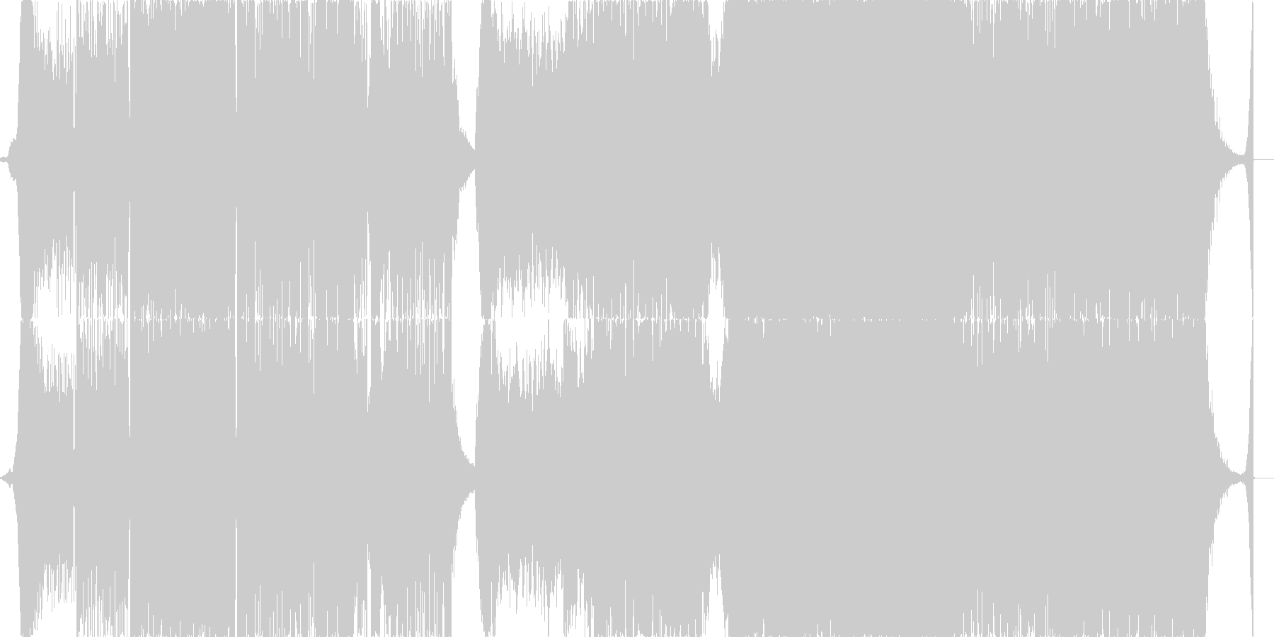 オープニングを彩る曲の未再生の波形
