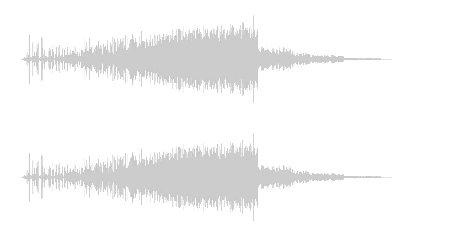 セレクト音(ギュイーン)の未再生の波形