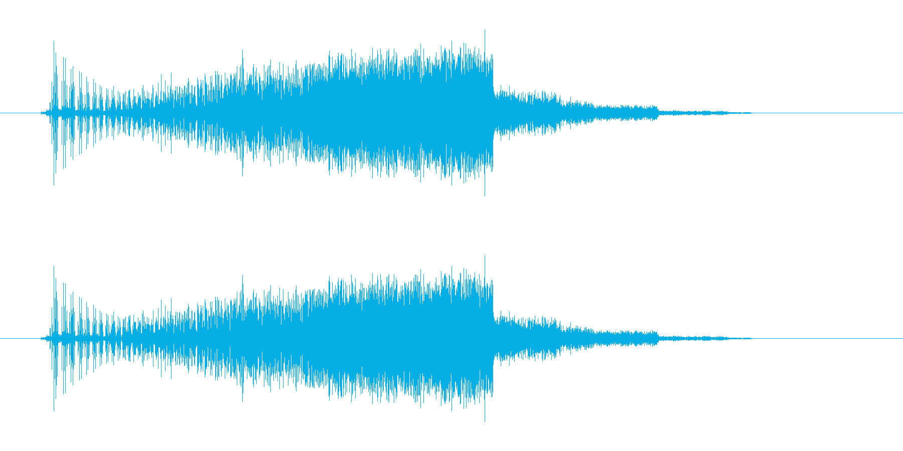 セレクト音(ギュイーン)の再生済みの波形