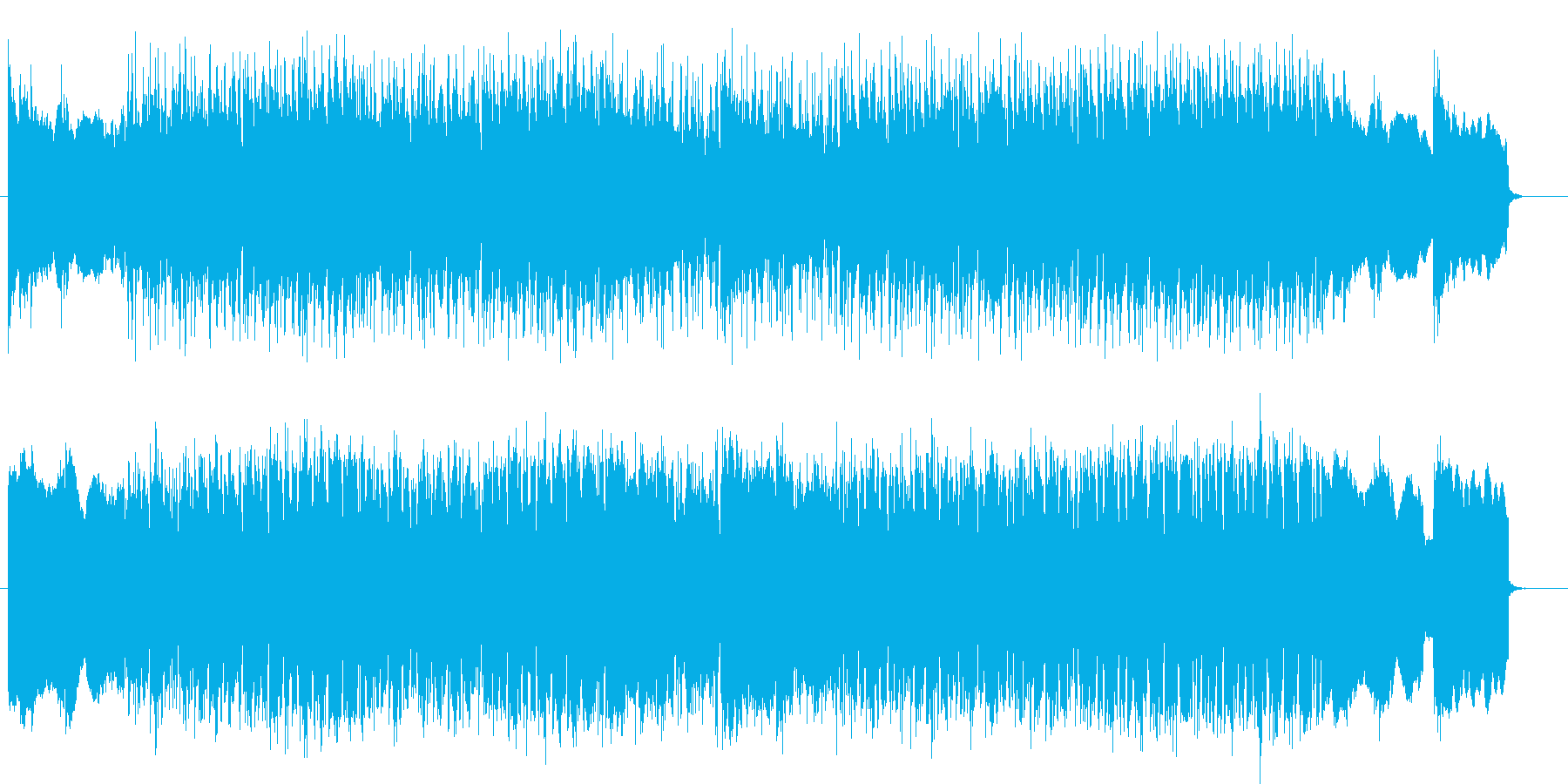 激しく勢いあるギターによるハードロックの再生済みの波形