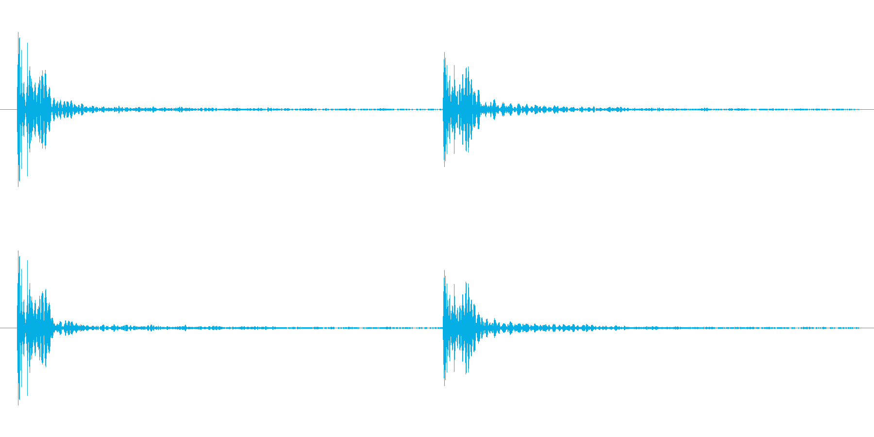 足音の効果音 パターンB 重量感ある足音の再生済みの波形