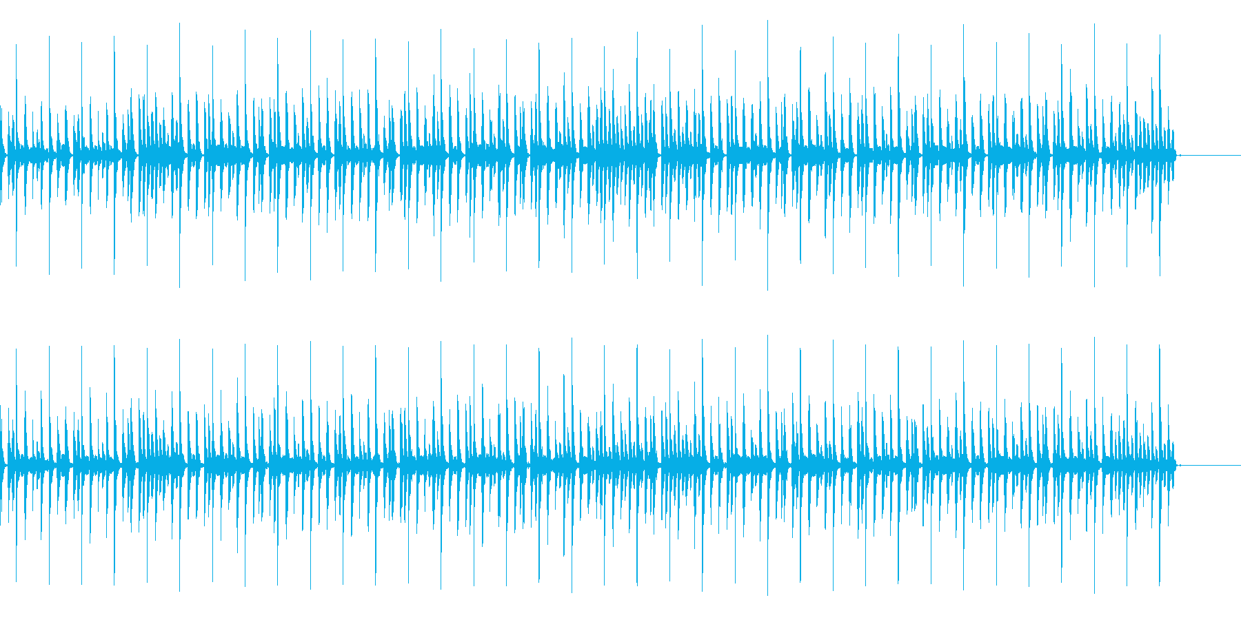 コミカルでおちゃらけたブギウギ調の再生済みの波形