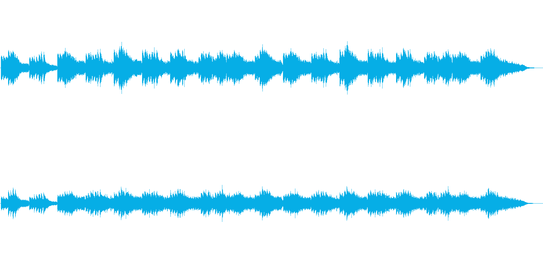 ピアノのシリアスな曲2の再生済みの波形