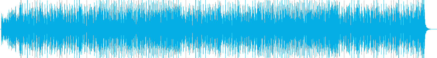 アップテンポなシンセサイザーのポップな曲の再生済みの波形