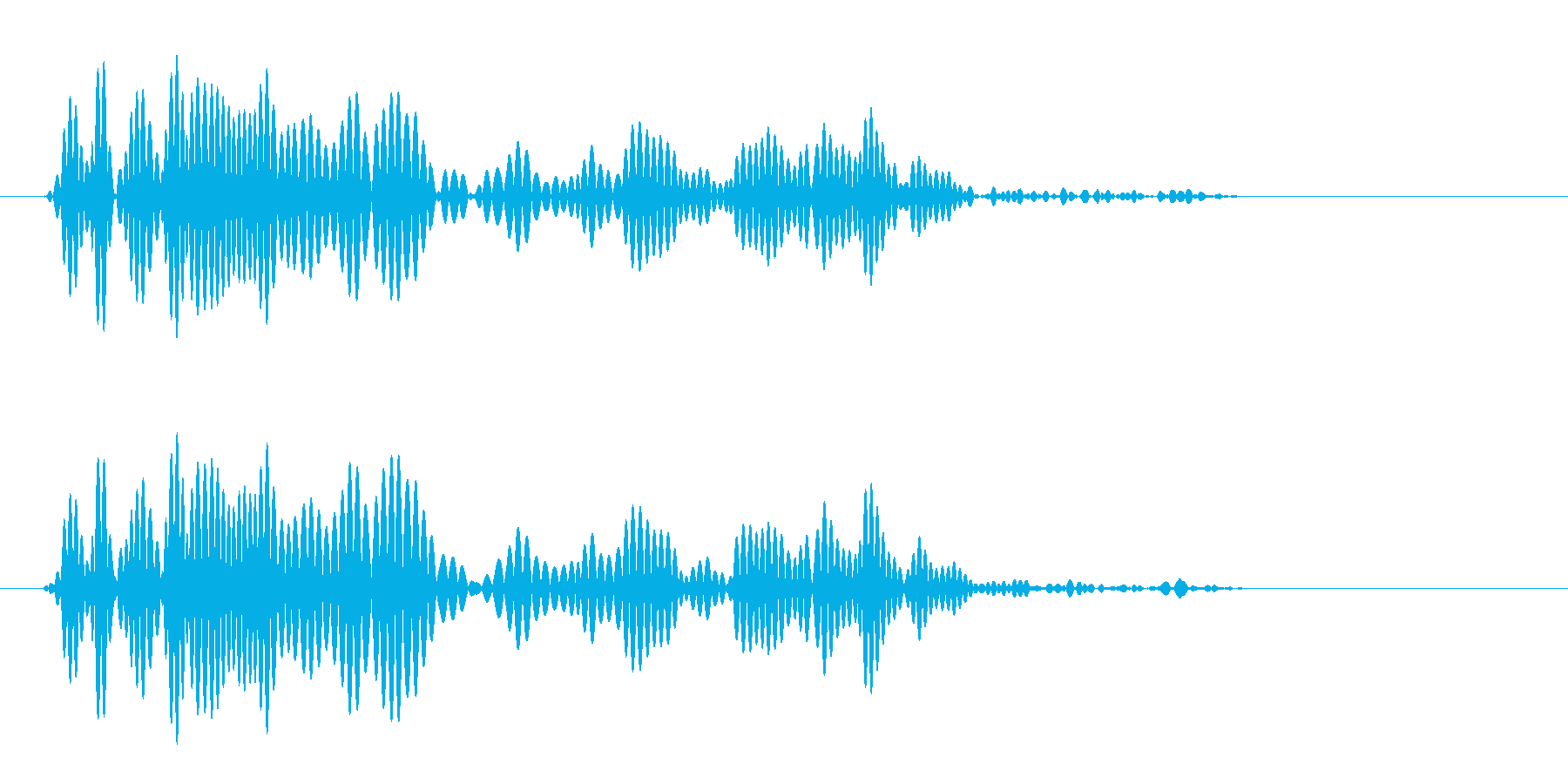 ゴバッ(短めの音色)の再生済みの波形